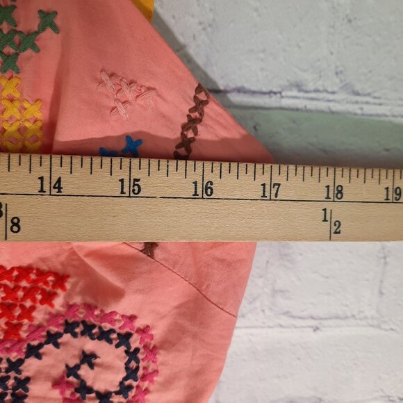 Farm Rio colorblock embroidered tropical tiered ruffle mini dress - Picture 8 of 13